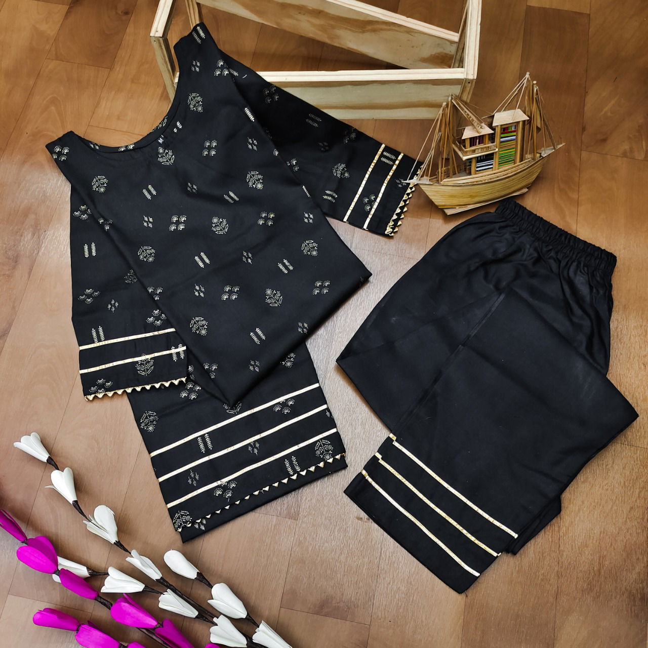 Shubh 2 Cotton Designer Fancy Ethnic Wear Kurti With Pant Collection